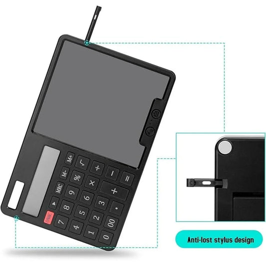 2-in-1 Smart Calculator | 6-Inch LCD Writing Tablet & Notepad