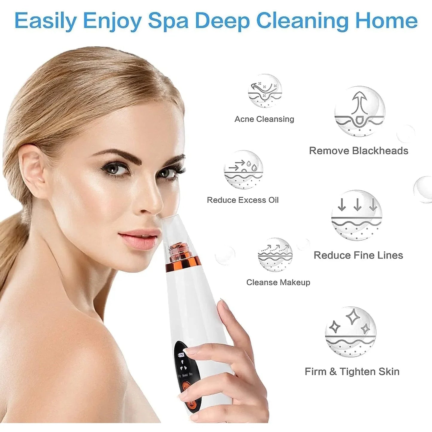 6-in-1 Multi-Functional Blackhead & Pore | Vacuum Suction Technology