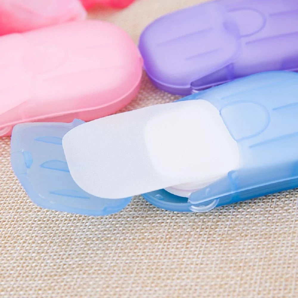 Portable Pocket Paper Soap Sheets Box for Travel (Pack of 5)