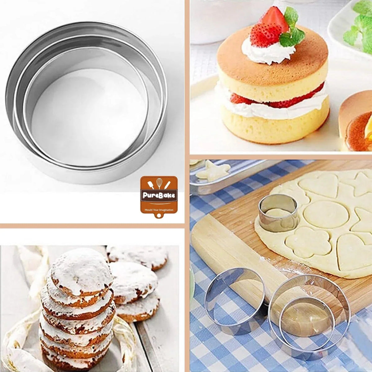 Cake & Cookie Cutters Mold (Set of 12)