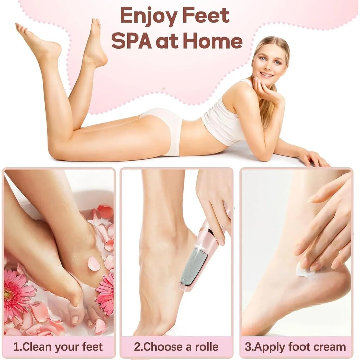 Electric Rechargable Callus Remover | Foot Scrubber