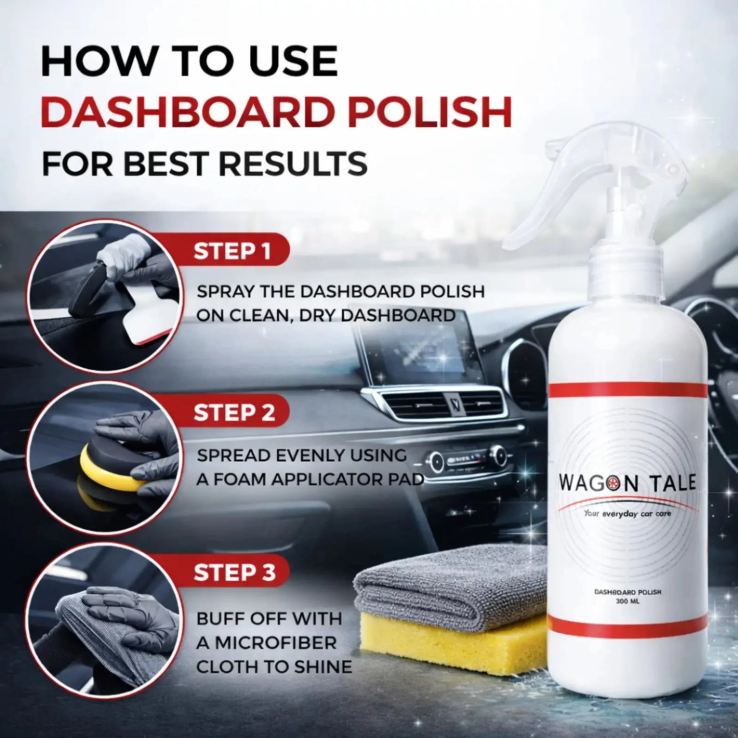 Premium Car Dashboard Shiner Spray
