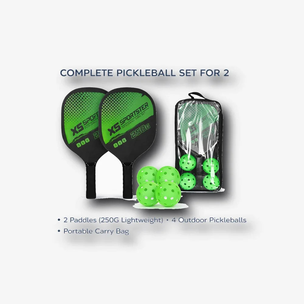 Premium USAPA Pickleball Kit | 2 Racquet & 6 Balls Set