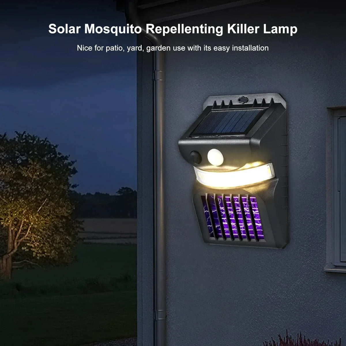3 in 1 Mosquito Zapper | Solar Powered | UV Attraction Light