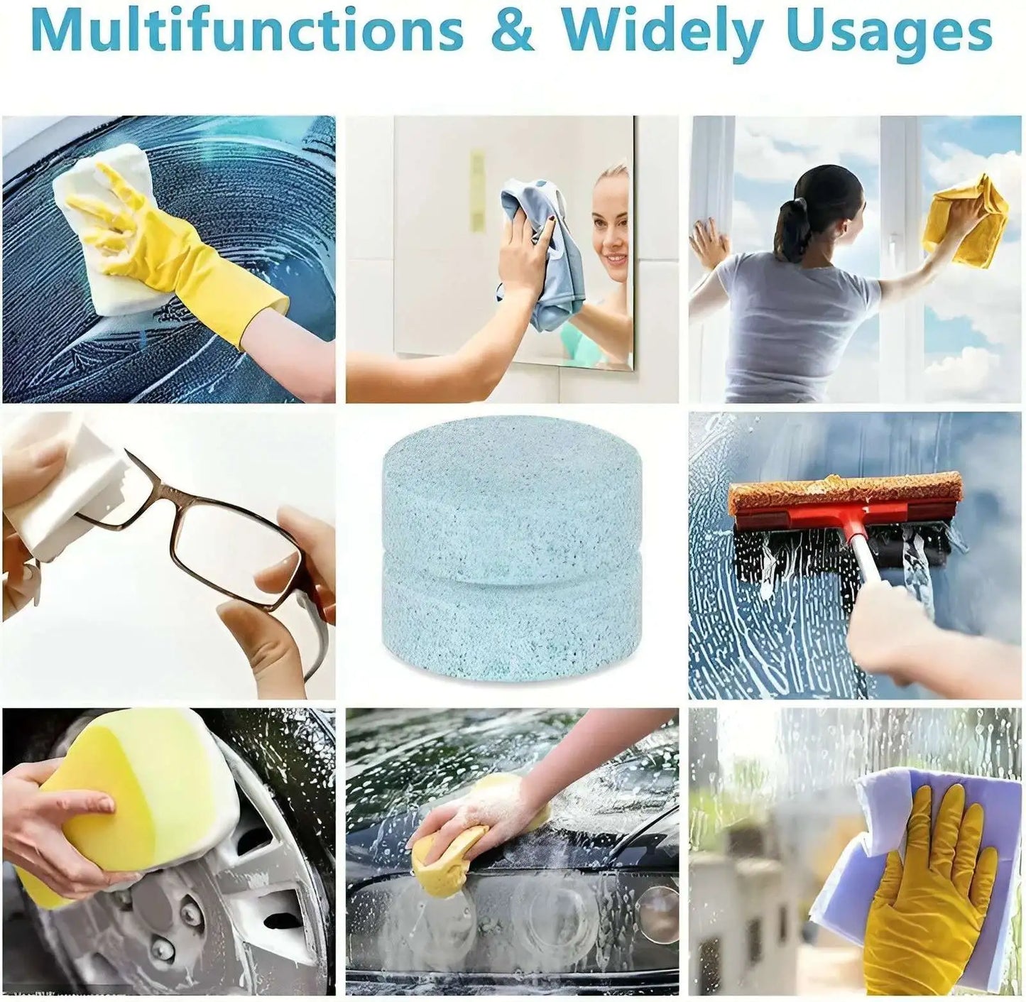 Car Glass Cleaner Tablets (Pack of 10)