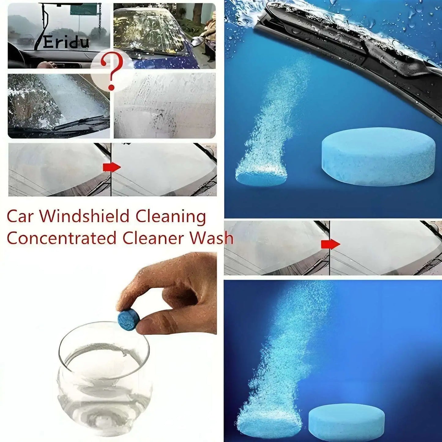 Car Glass Cleaner Tablets (Pack of 10)