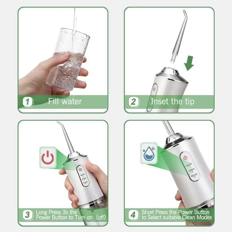 NUVIO NUVIO Portable Cordless Oral Irrigator Water Flosser | 3 Modes High-Pressure Dental Water Jet - Image 3