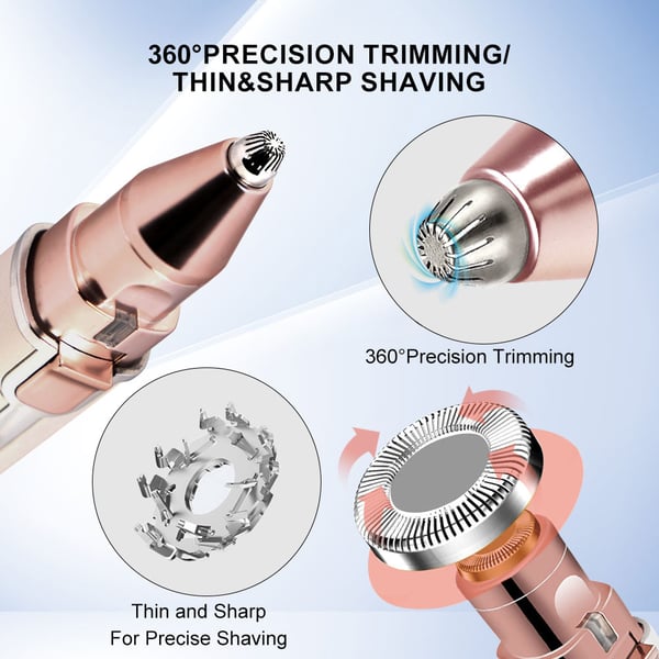 Nuvio - Women's Flawless Facial Hair/Eyebrow Remover Electric Trimmer (Battery Included)