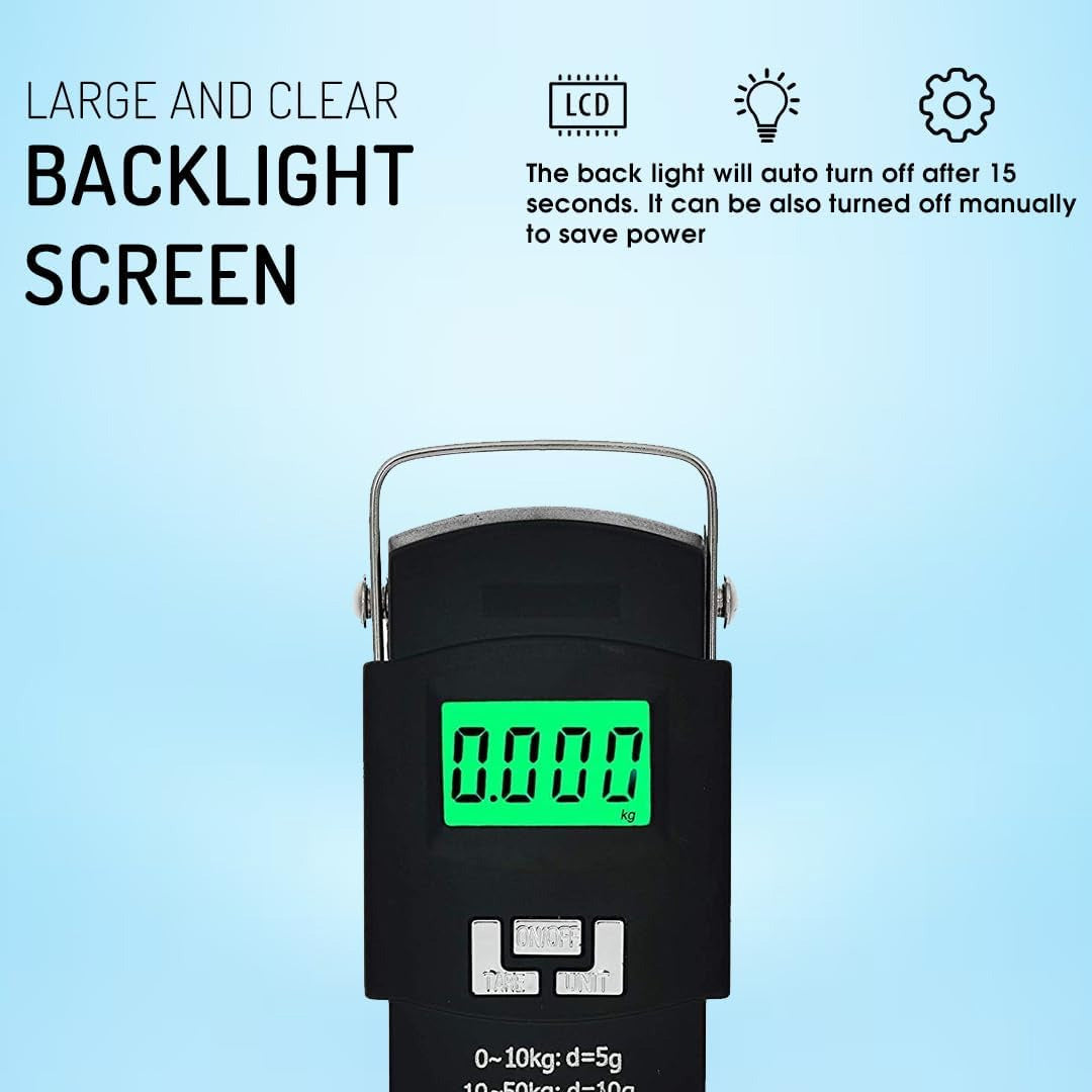 Portable Digital Electronic Weighing Scale, High-Precision Weight Machine with LCD Display for Kitchen, Luggage & Daily Use (Compact, Lightweight Design)