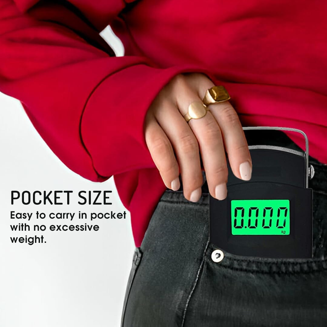 Portable Digital Electronic Weighing Scale, High-Precision Weight Machine with LCD Display for Kitchen, Luggage & Daily Use (Compact, Lightweight Design)