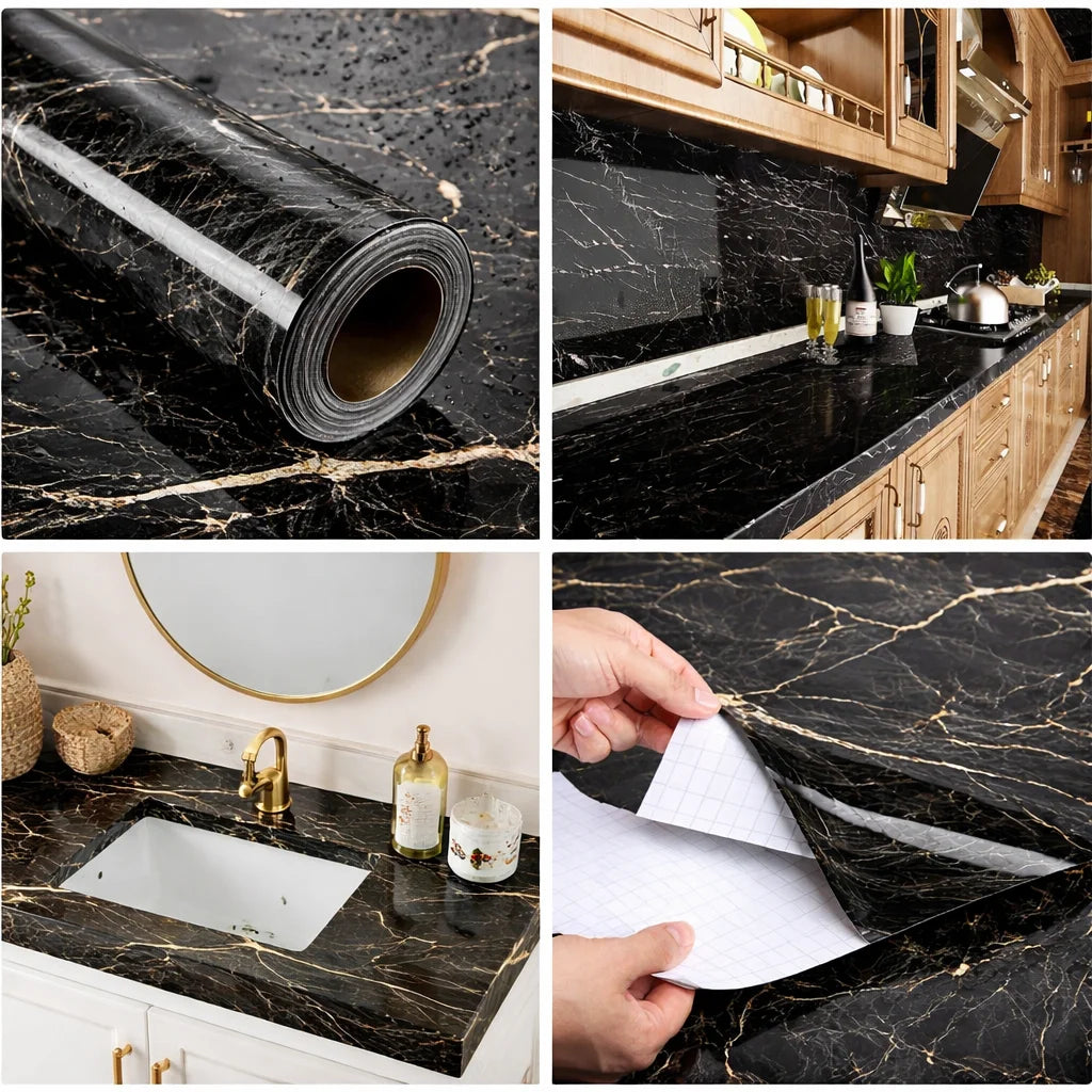 Self-Adhesive Waterproof & Oil-Proof Kitchen Wallpaper | 1 Roll = 60 cm x 200 cm