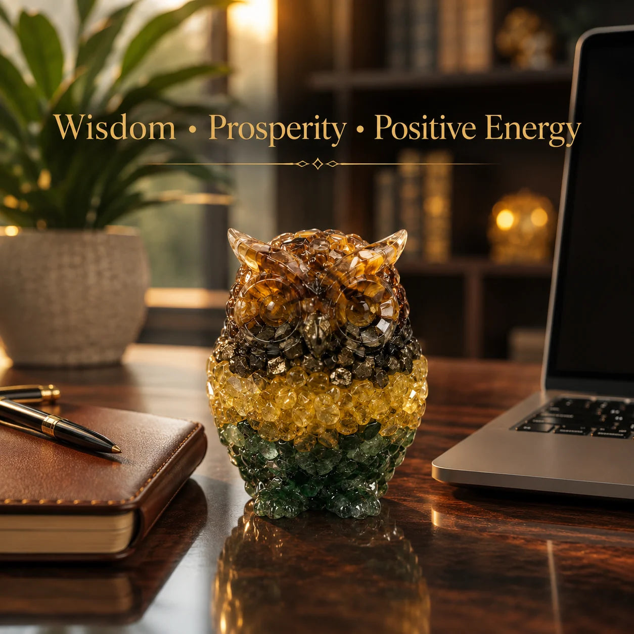 Crystal Owl Figurine | Aesthetic Natural Healing