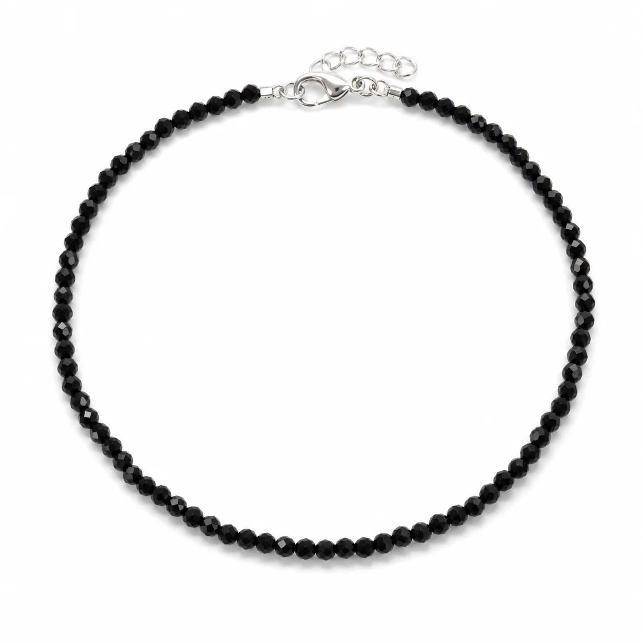 Natural Black Spinel Crystal Stone Anklet | Protection & Grounding