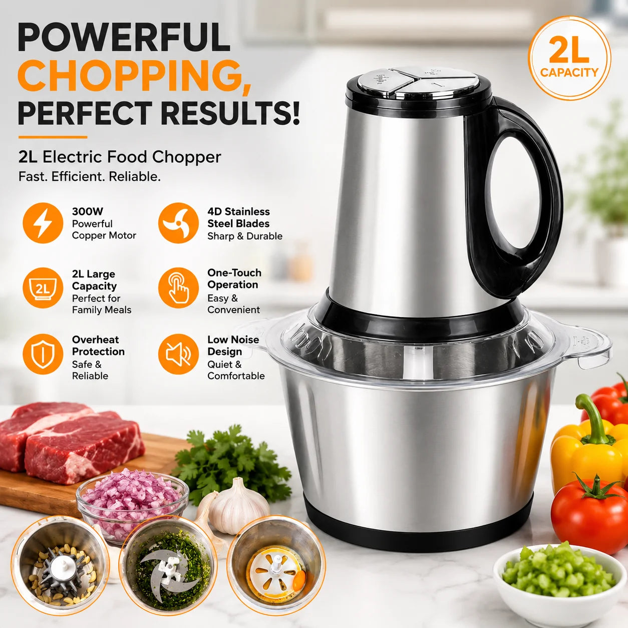 Food Chopper & Meat Grinder