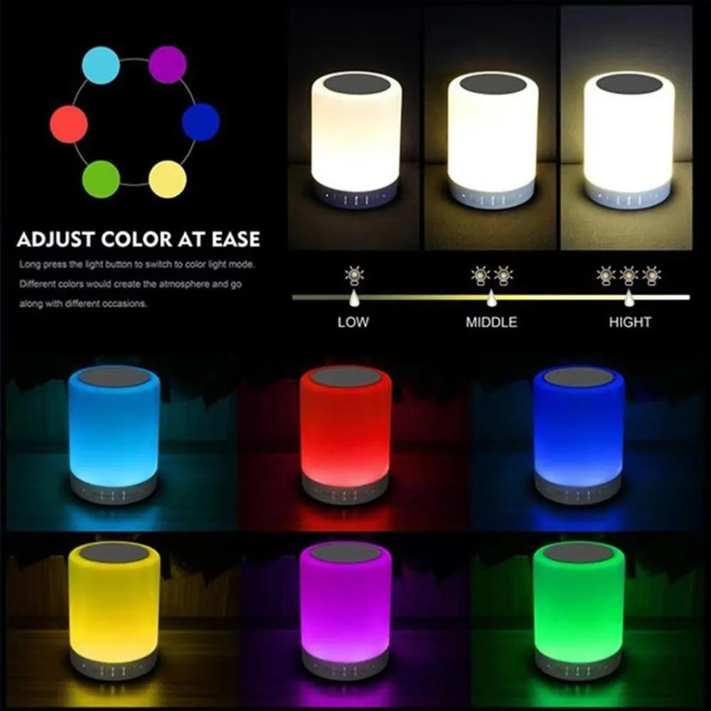 2 in 1 Color Changing Table Lamp + Bluetooth Speakers