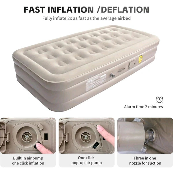 Inflatable Mattress with Built-in Pump