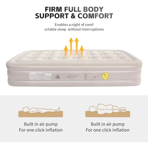 Inflatable Mattress with Built-in Pump