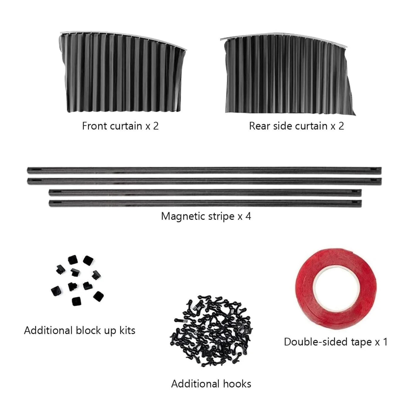 Car Window Curtains | 4 Pcs Premium UV Protection Set