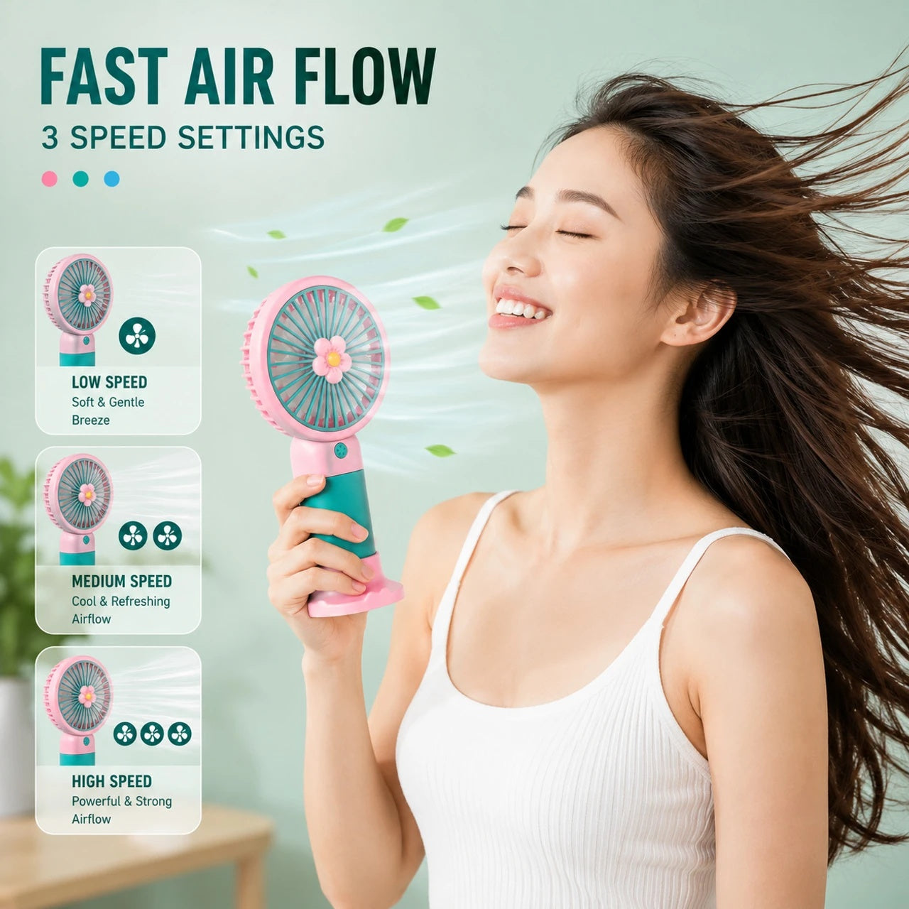 Portable Mini Fan | USB Rechargeable