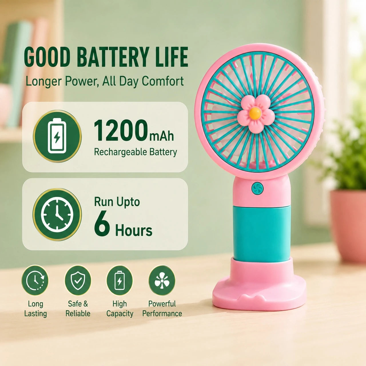 Portable Mini Fan | USB Rechargeable