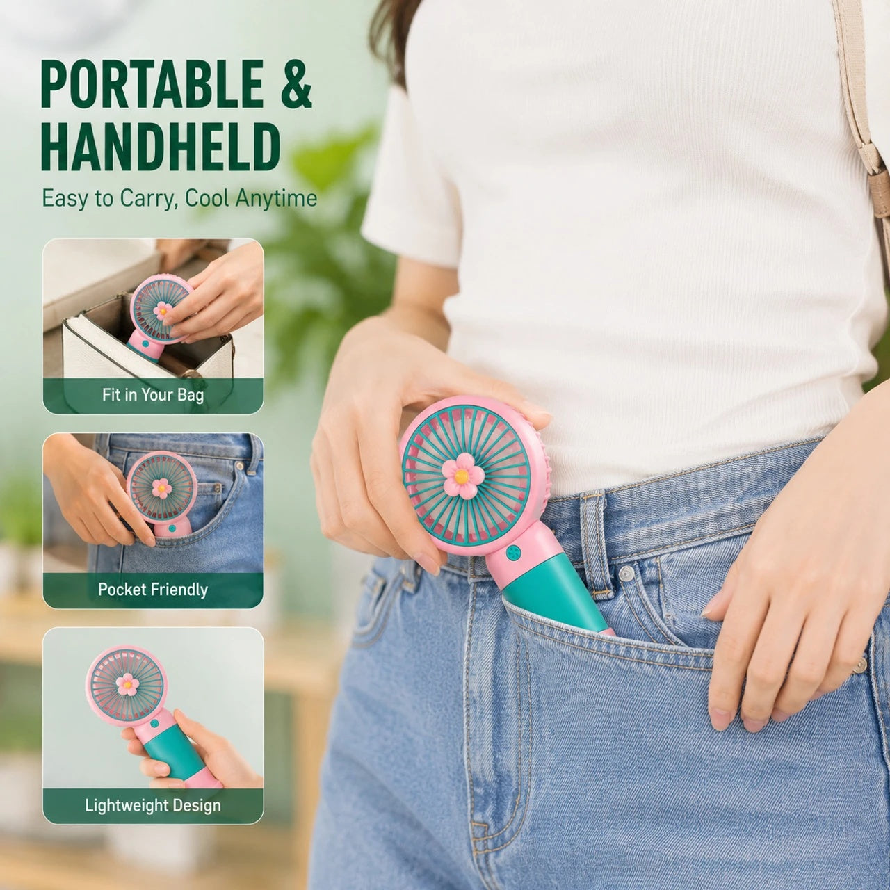 Portable Mini Fan | USB Rechargeable