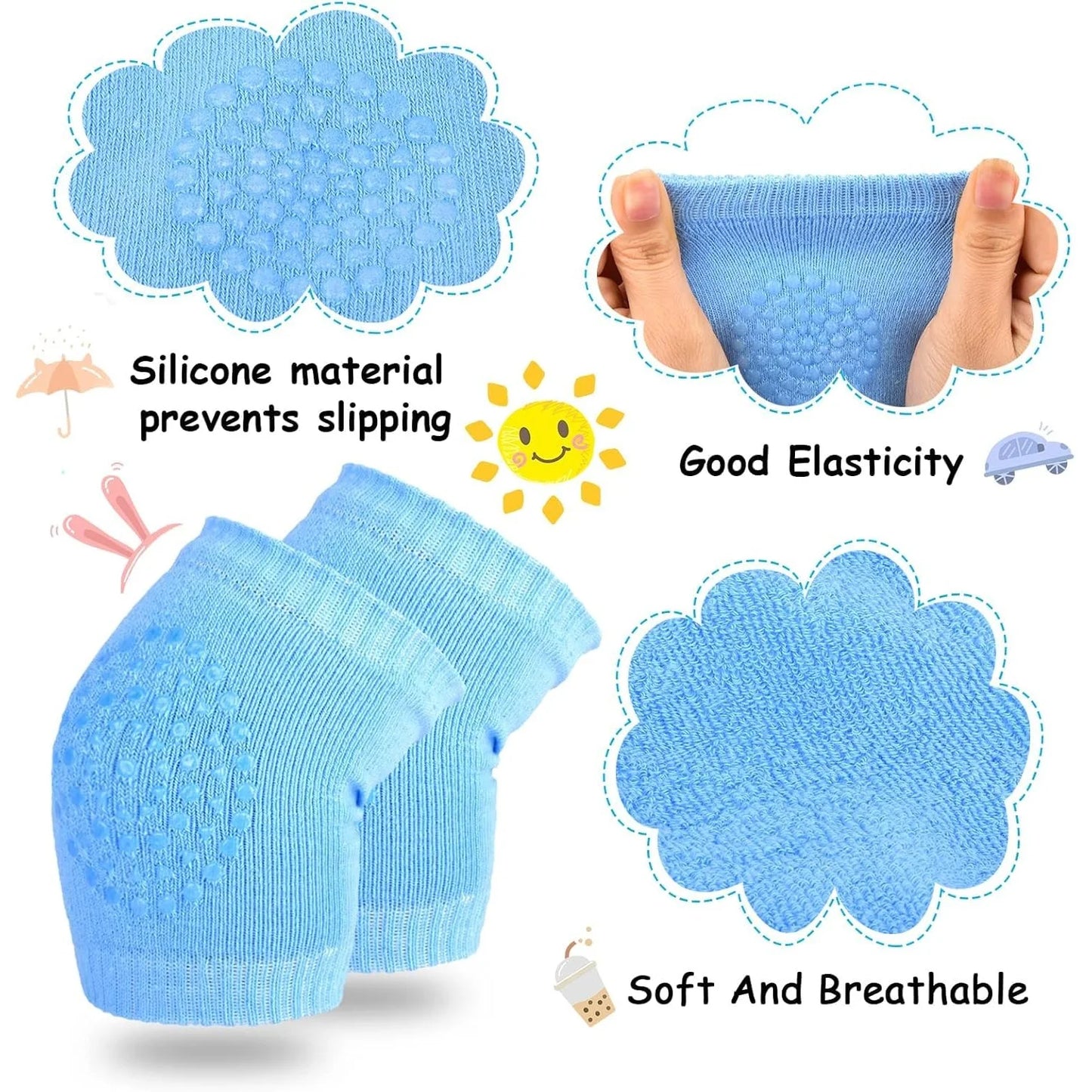 Breathable Anti-Slip Baby Crawling Knee Pads