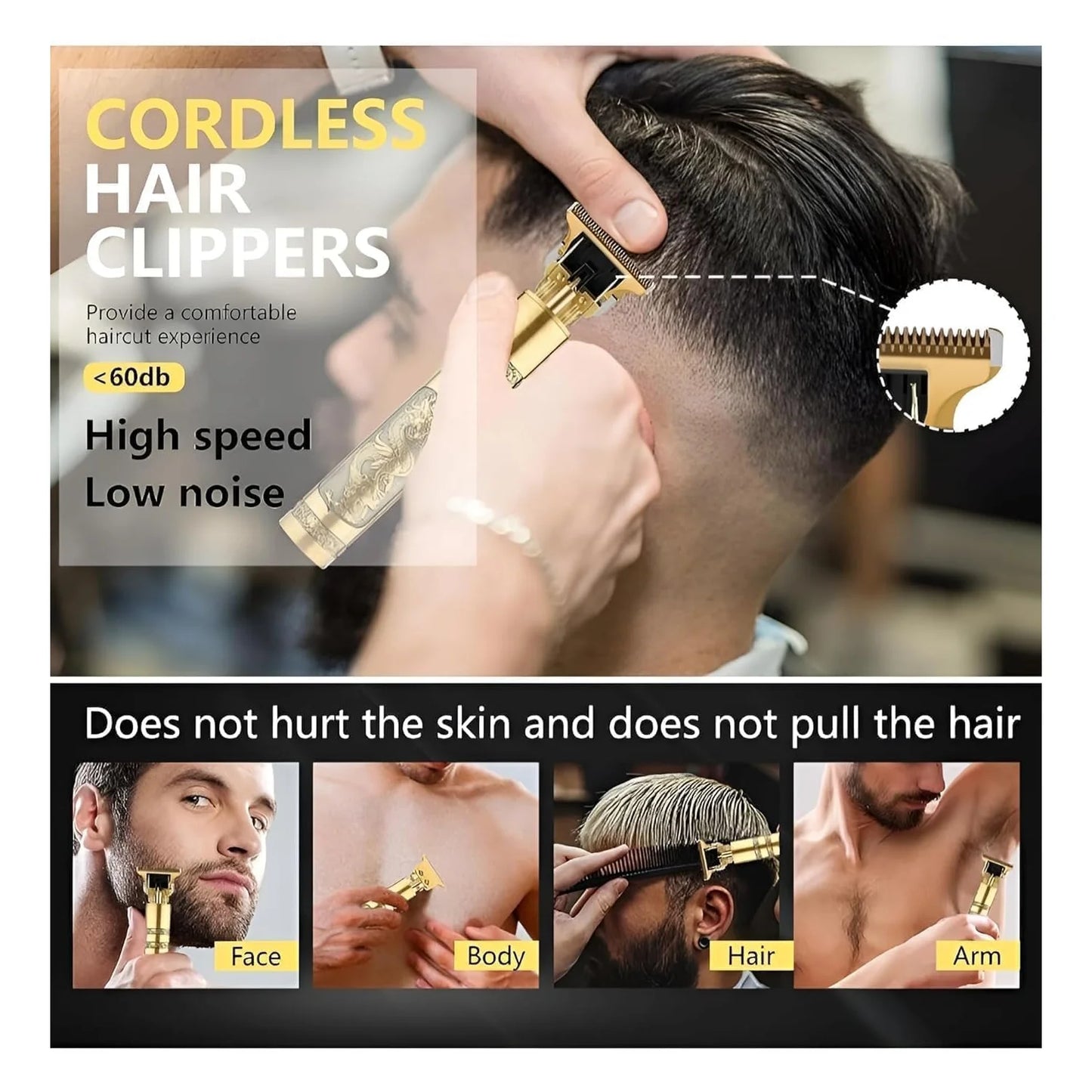 Hair & Beard Trimmer with Protective Plastic Guard