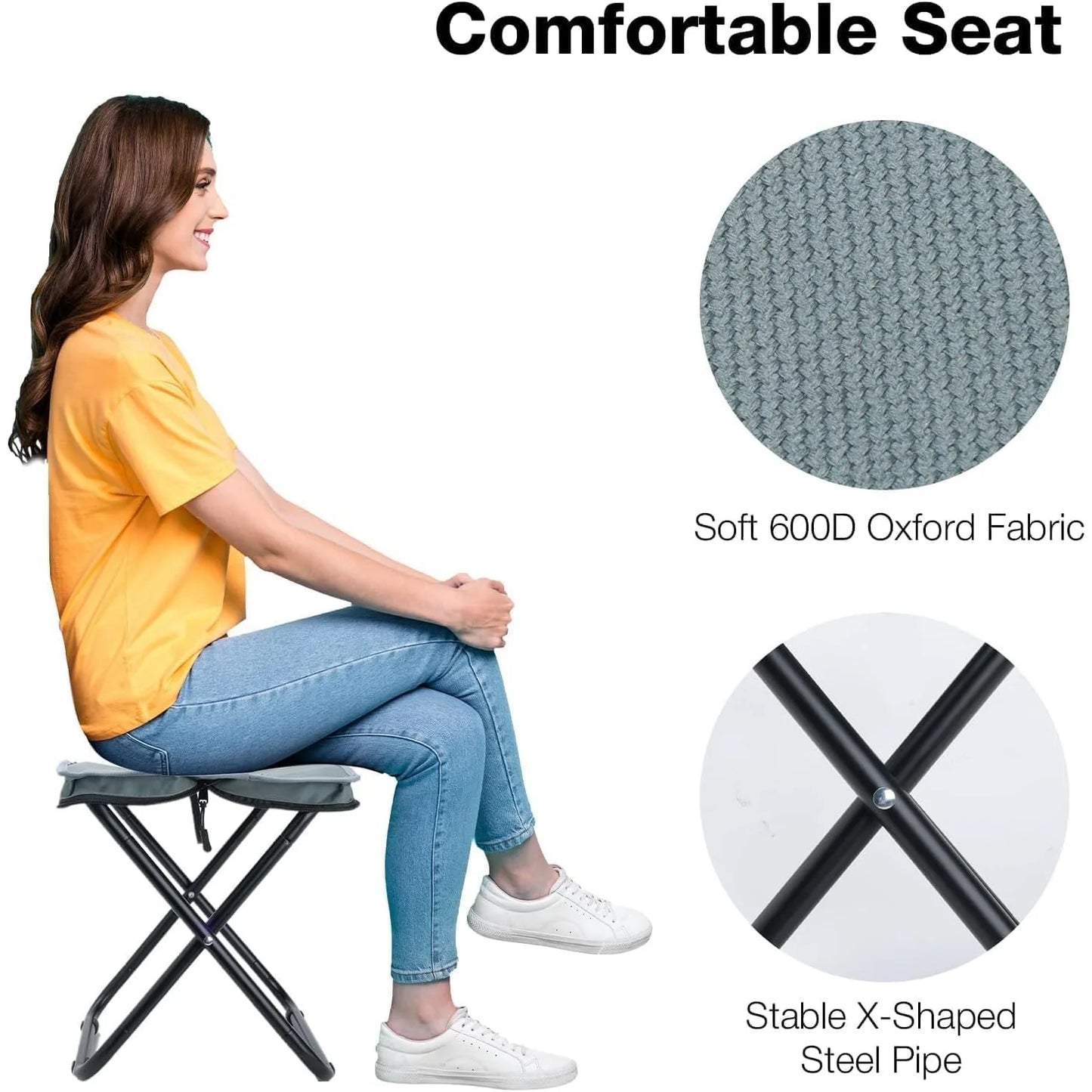 Portable Retractable Folding Stool | Heavy-Duty Outdoor Camping