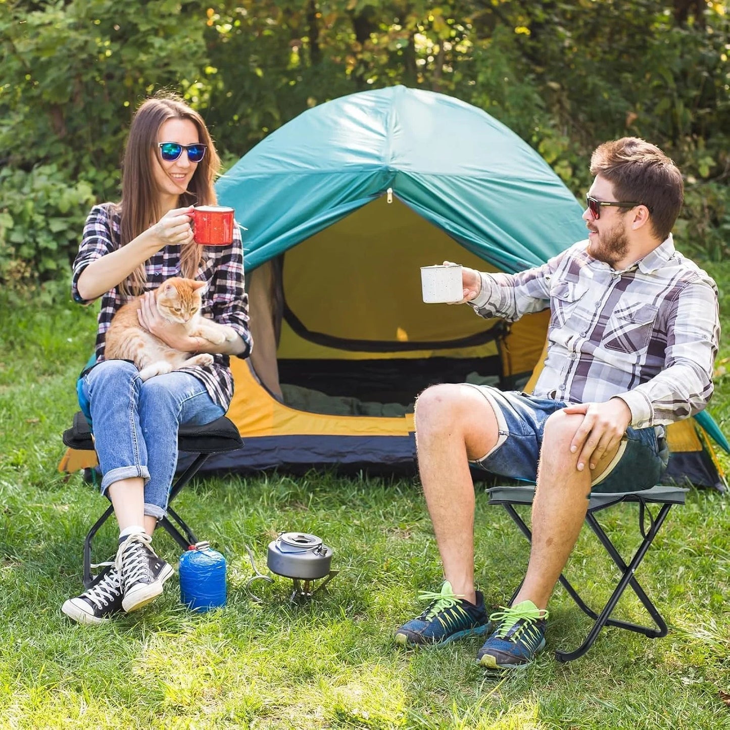 Portable Retractable Folding Stool | Heavy-Duty Outdoor Camping