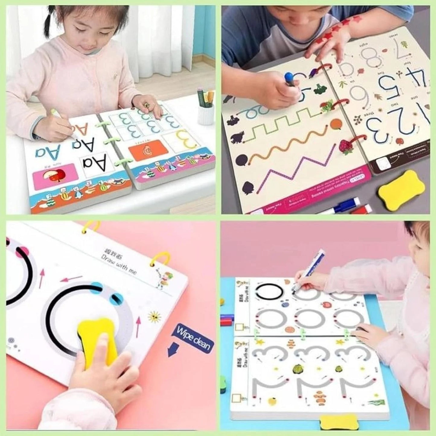 Magic Writing & Calligraphy Practice Book Kit | Reusable (4 Books)