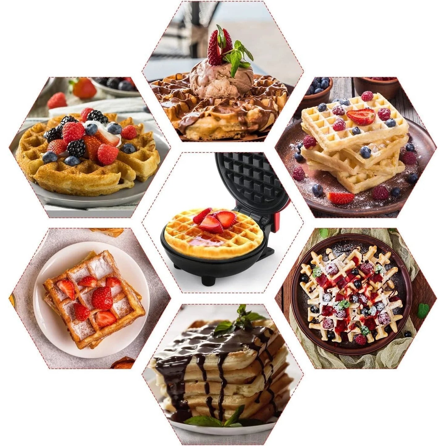 Mini Electric Non-Stick Waffle Maker Machine