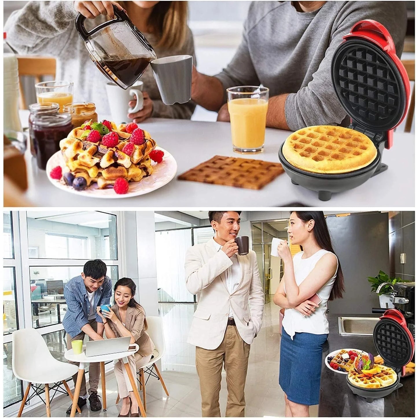 Mini Electric Non-Stick Waffle Maker Machine