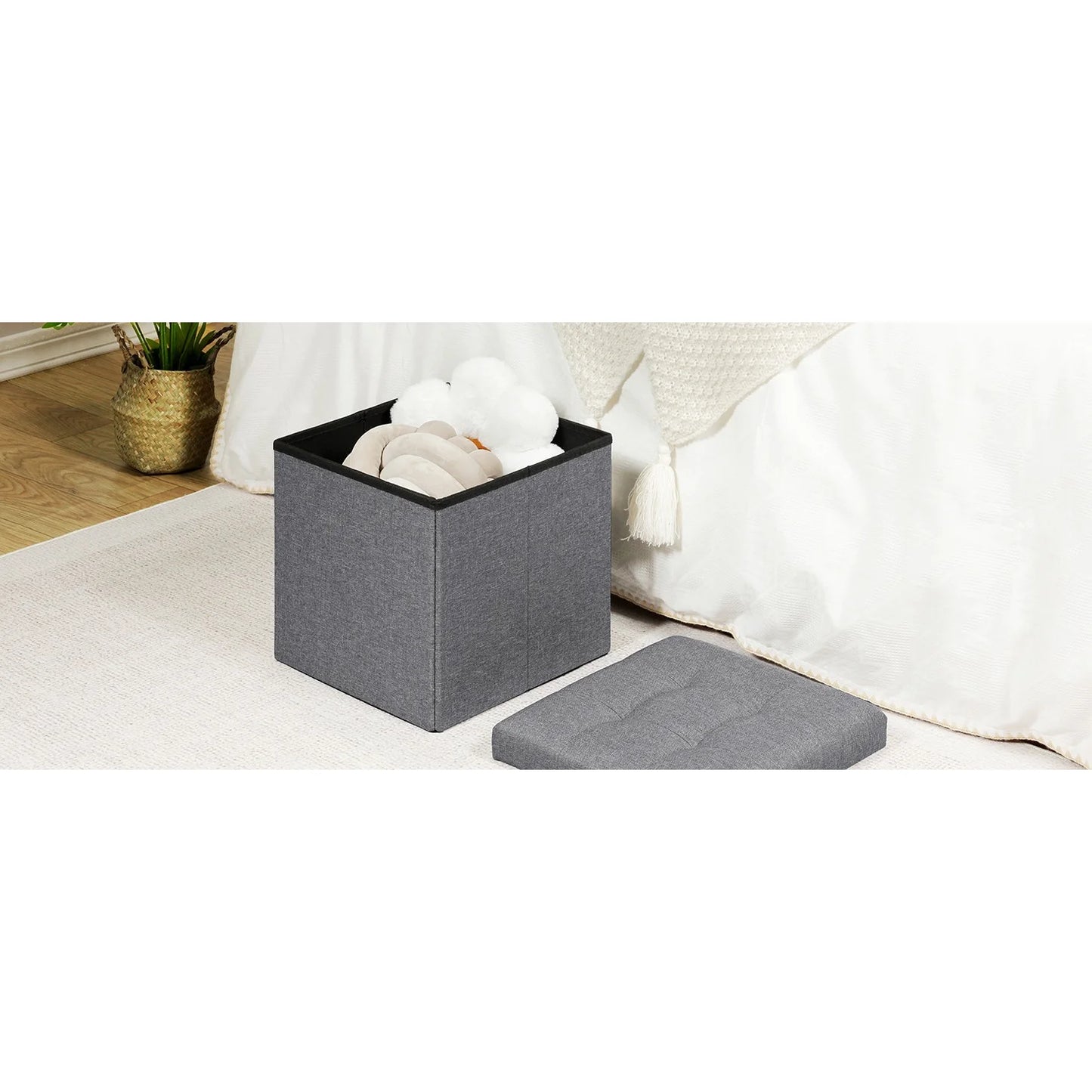 5-in-1 Combination Ottoman Cube Stool Set | Space-Saving