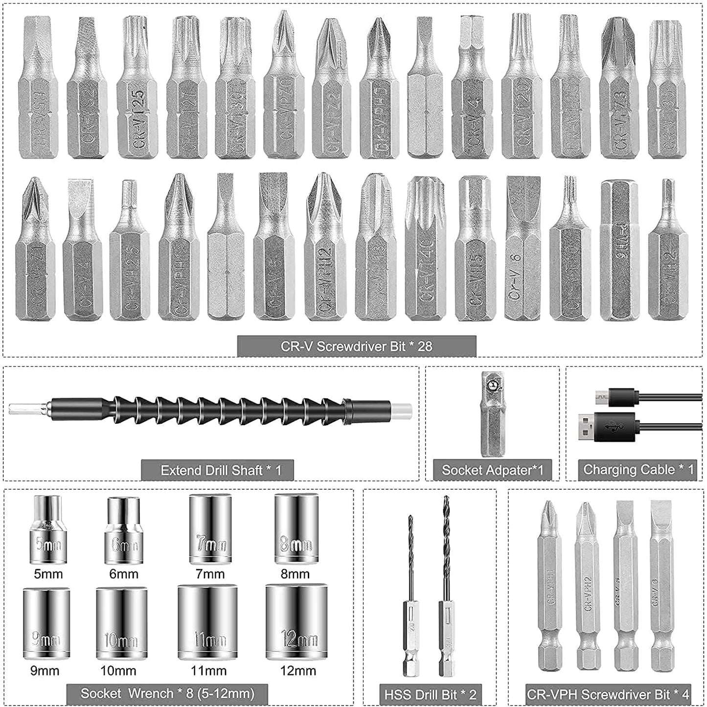 47-in-1 Multifunctional Precision Hardware Screwdriver & Toolkit Set