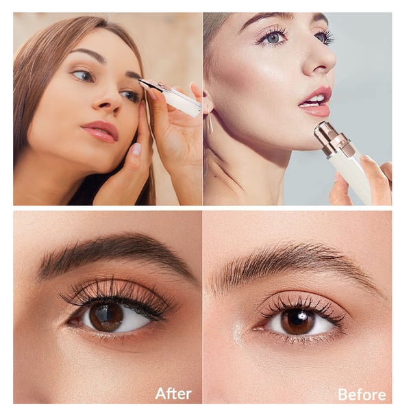 Nuvio - Women's Flawless Facial Hair/Eyebrow Remover Electric Trimmer (Battery Included)