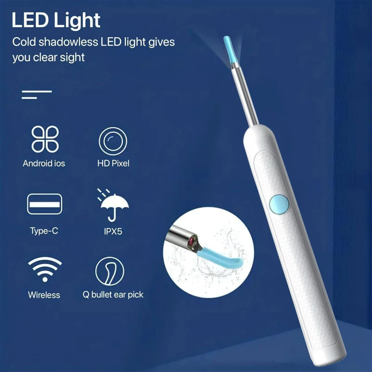 Smart Ear Wax Removal Tool | HD Camera | LED Light | Wireless