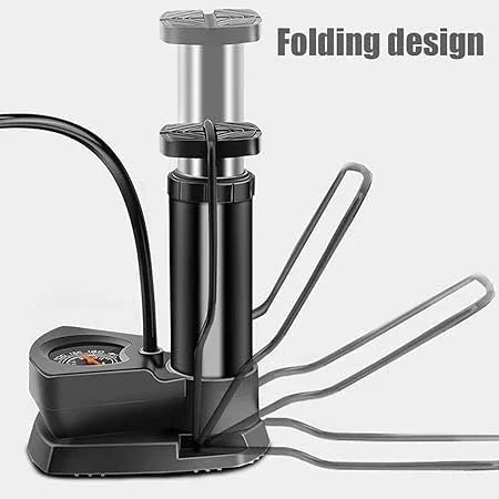 Foot Pump Inflator | Portable Tyre Air Pump with Pressure Gauge