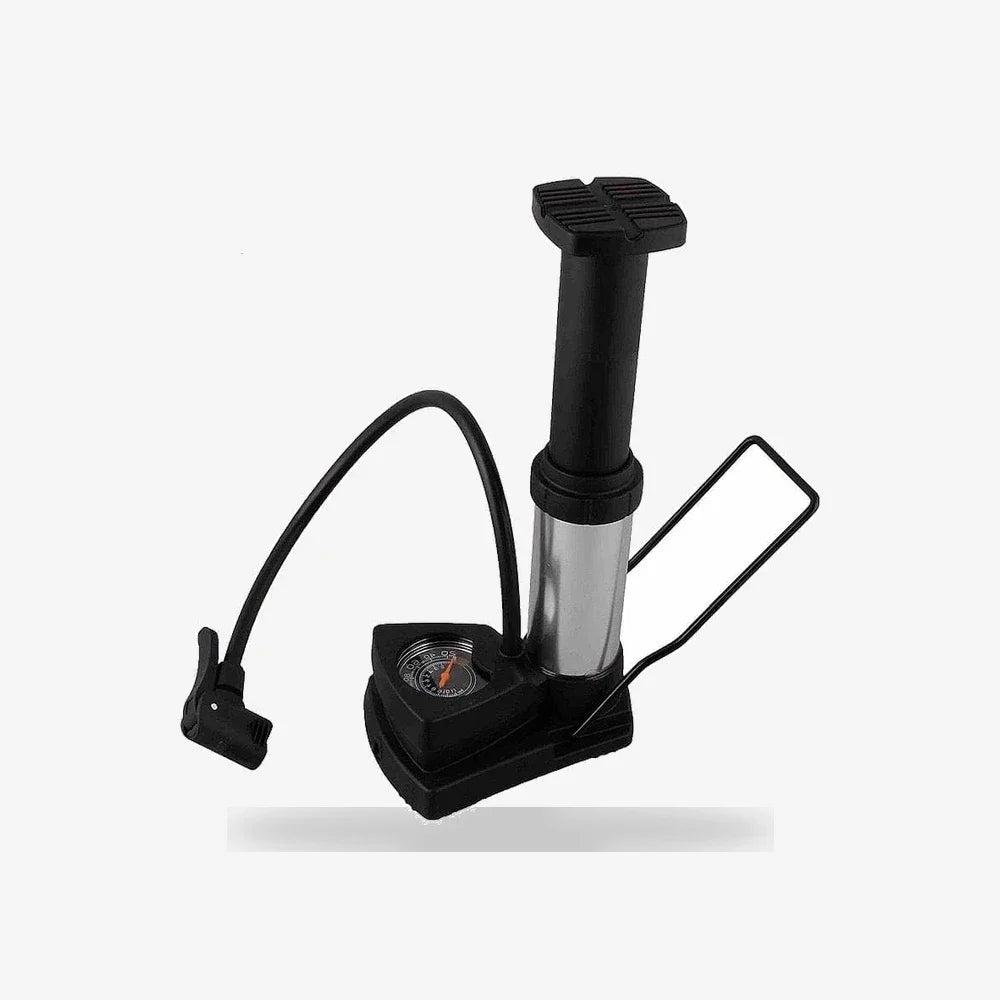 Foot Pump Inflator | Portable Tyre Air Pump with Pressure Gauge