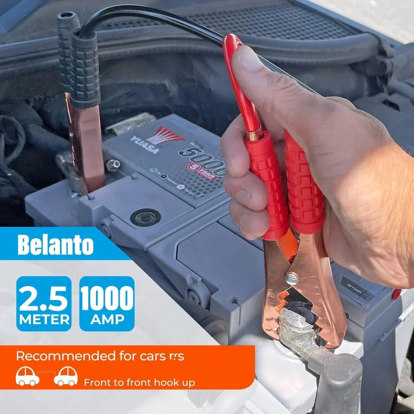 Heavy Duty 500 AMP Car Jumper Cables (6.5 Ft./2 Mtr.)