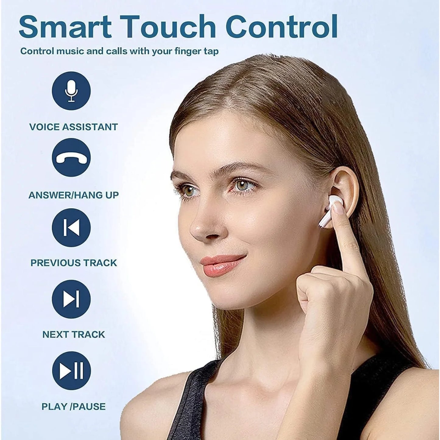 Wireless Earbuds | Touch Control & Charging Case | Ultra-Bass