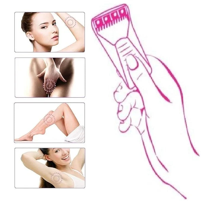 Safety Double-Edge Portable Razor with Replacement Blades (Pack of 6)