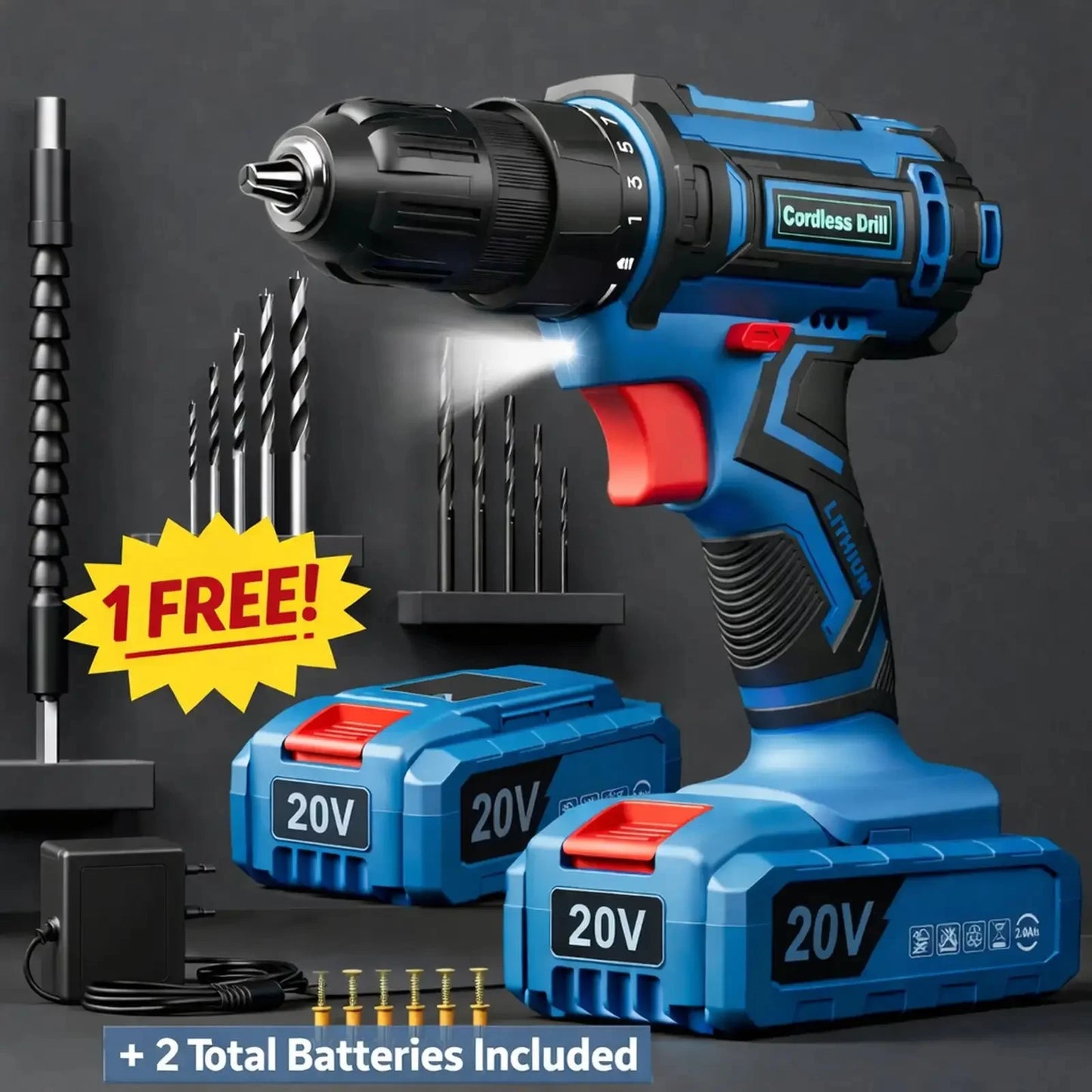 Professional Cordless Electric Drill Machine Kit