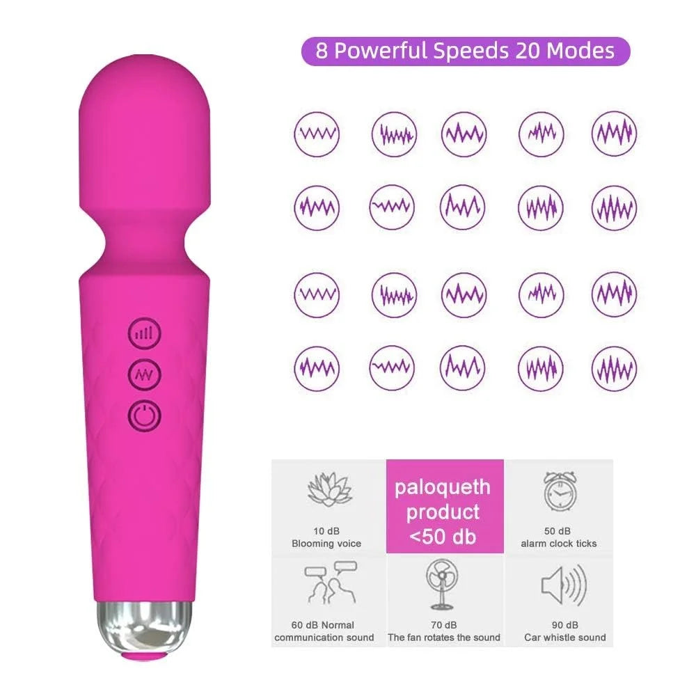 8-Speed Cordless Wand Massager | Muscle Pain Relief & Relaxation