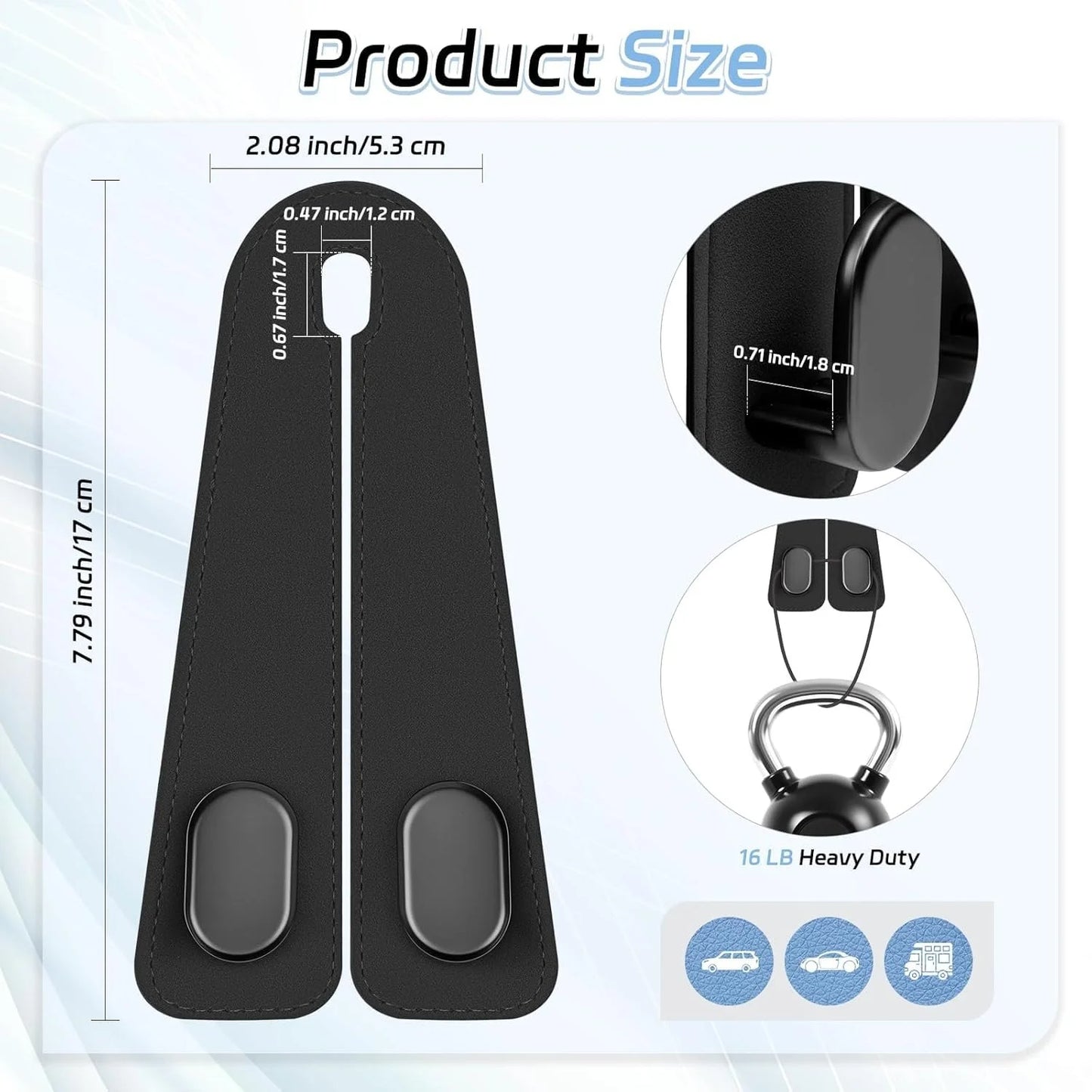 Car Seat Headrest Hooks