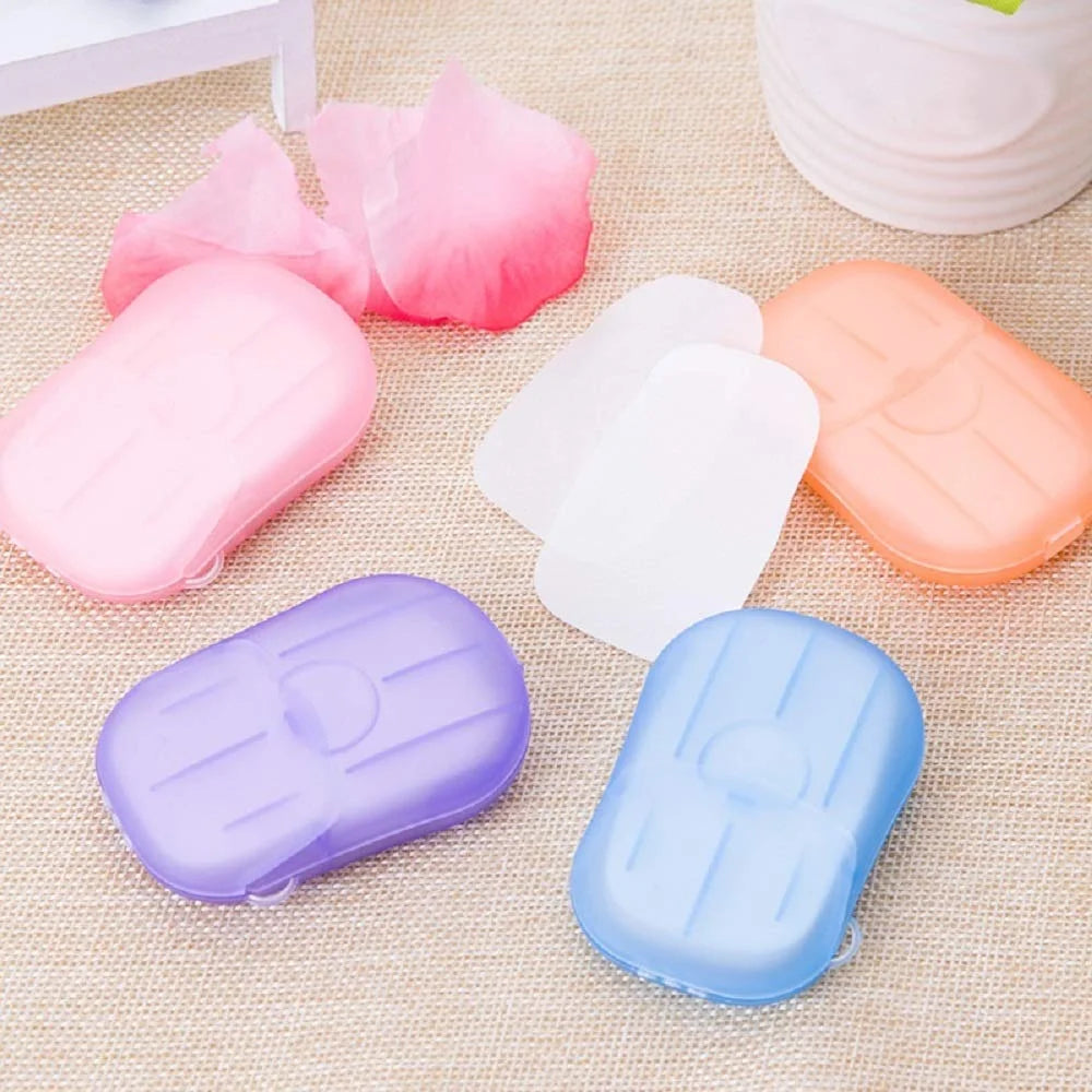 Portable Pocket Paper Soap Sheets Box for Travel (Pack of 5)