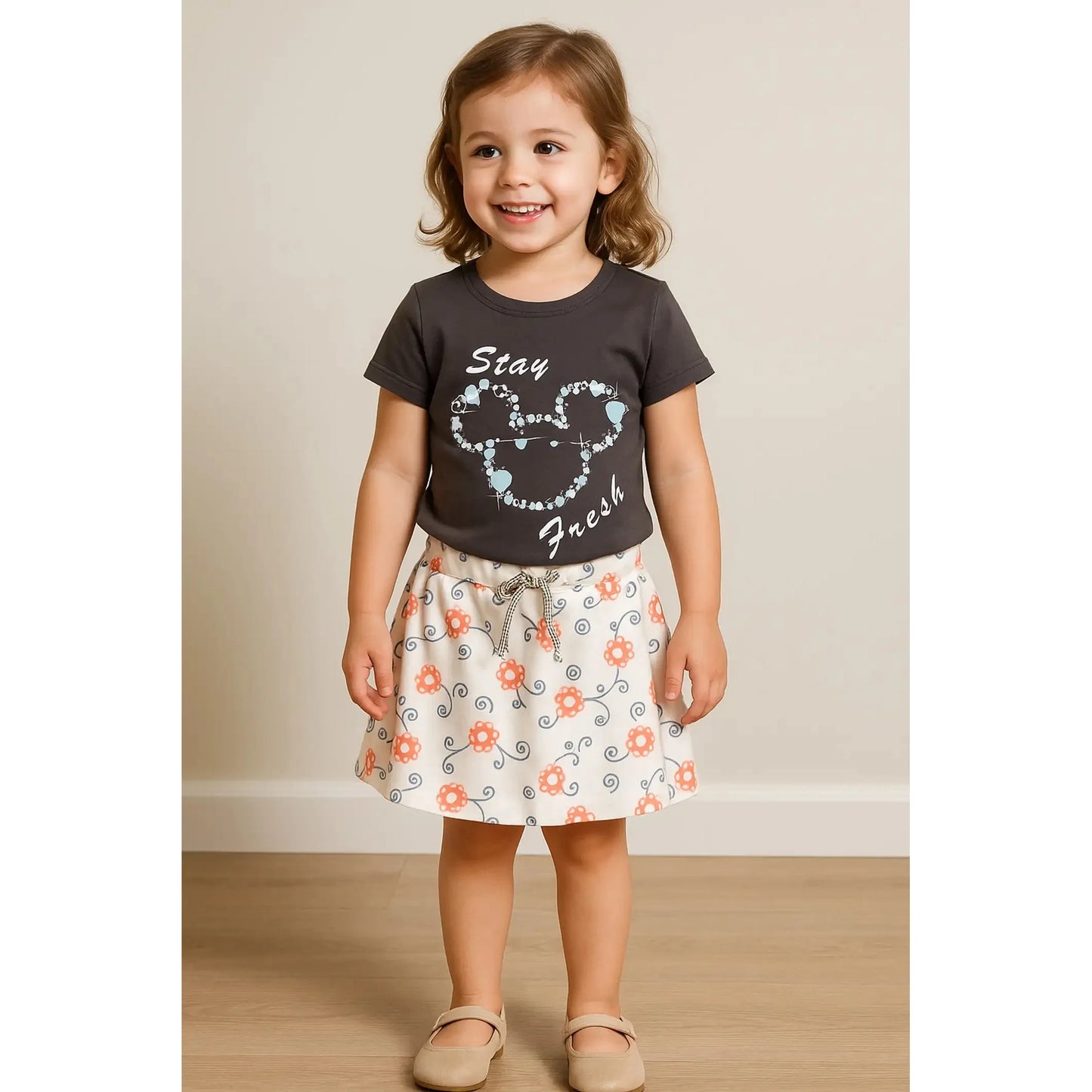 Baby Girl Clothing Set | Breathable 100% Organic Cotton | Age 1-2