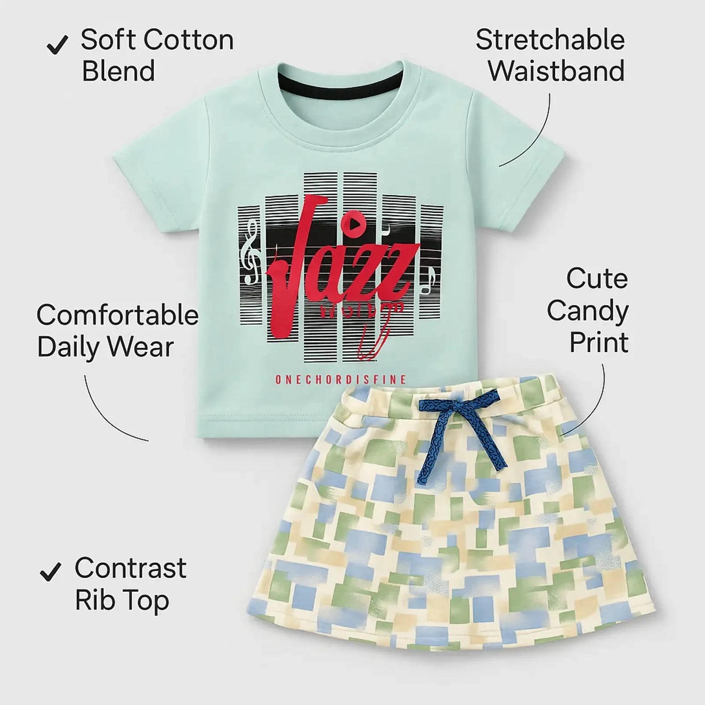 Baby Girl Clothing Set | Breathable 100% Organic Cotton | Age 1-2