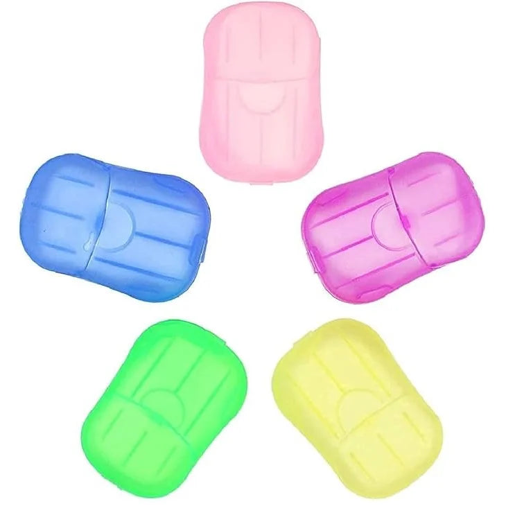 Portable Pocket Paper Soap Sheets Box for Travel (Pack of 5)