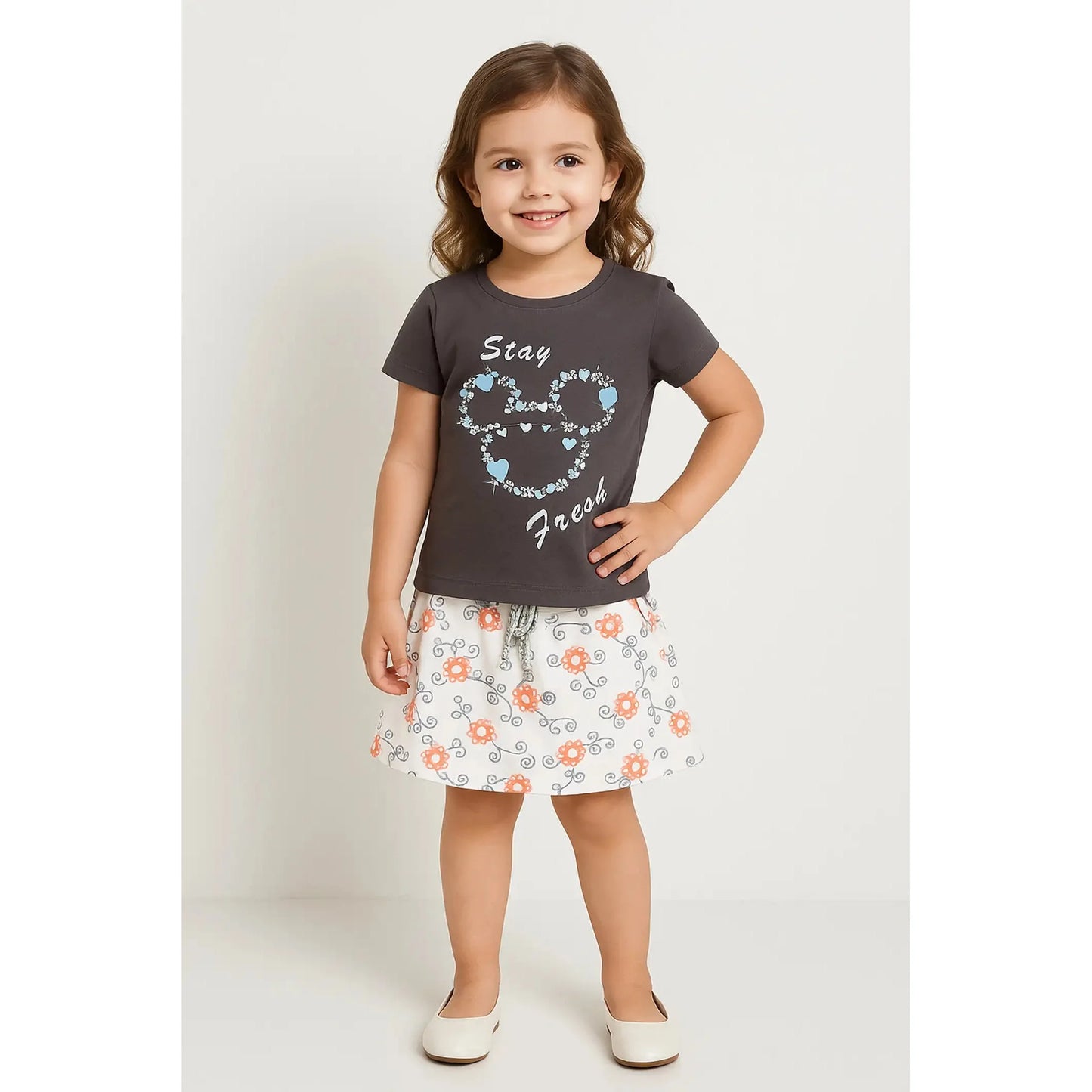 Baby Girl Clothing Set | Breathable 100% Organic Cotton | Age 1-2