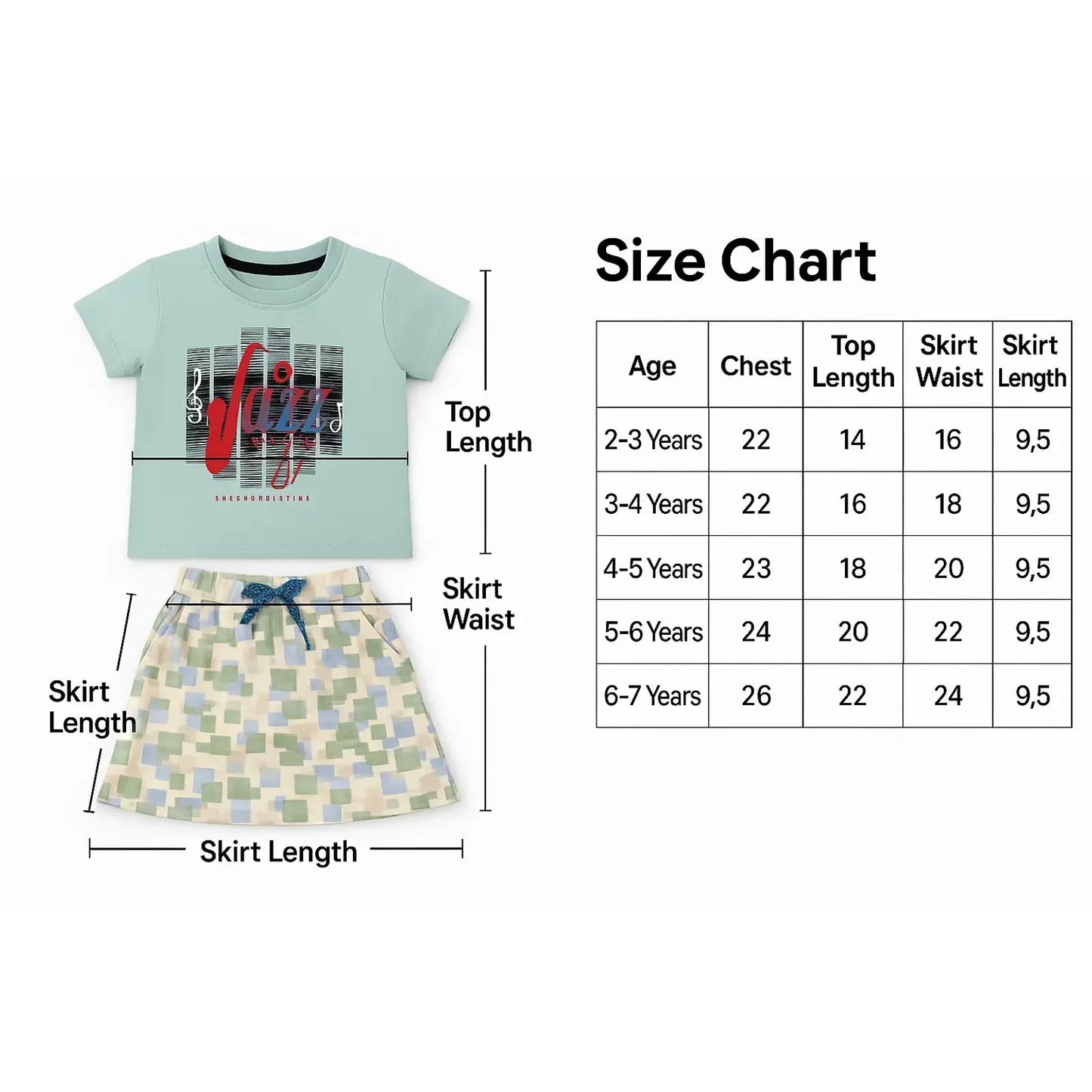 Baby Girl Clothing Set | Breathable 100% Organic Cotton | Age 1-2